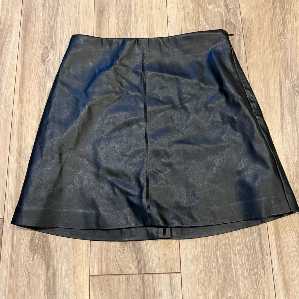 Dynamite Black Faux Leather Mini Skirt